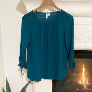 Teal Women's Blouse Top Elle Size Small S